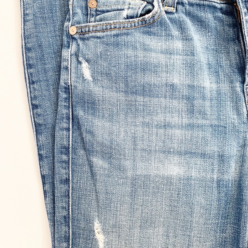 7 For All Mankind Distressed Skinny Jeans Sz 26 - Picture 5 of 10